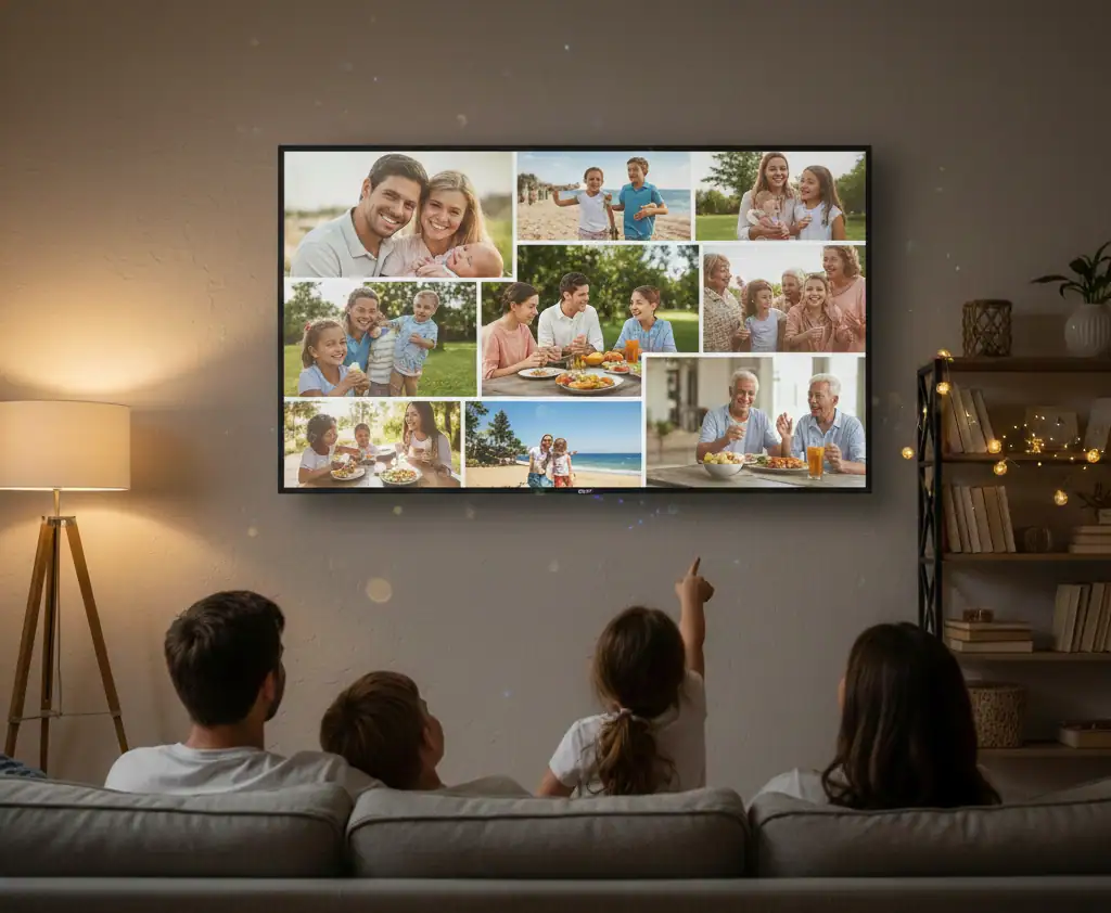 Custom video montage of family photos